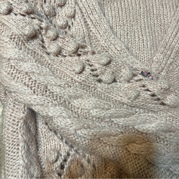 Zara cardigan chunky Pink Cardigan wool alpaca blend small - Picture 14 of 15